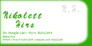 nikolett hirs business card